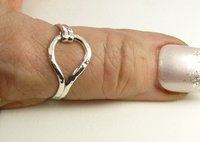 Thumb Ring for Men or Women//  Sterling SilverRing/Thumb Rings,Boho Style Rings,Pear Ring