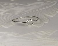 Sterling Silver Knot Ring, 18 gauge, Stacking Ring,Promise ring