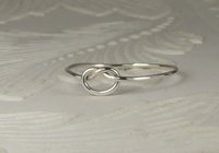 Sterling Silver Knot Ring, 18 gauge, Stacking Ring,Promise ring