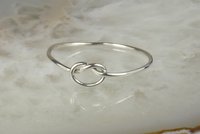 Sterling Silver Knot Ring, 18 gauge, Stacking Ring,Promise ring
