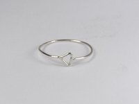 Triangle ring, Minimal Ring ,Geometric Sterling Silver Ring