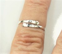 Midi Ring or Pinky Ring, adjustable Ring,  Sterling Silver Midi Ring, Hammered Gold or Silver