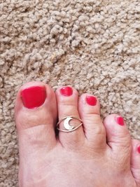 Toe Ring, adjustable Ring,  Sterling Silver Midi Ring, Crescent Moon, Heart, Butterfly,Star