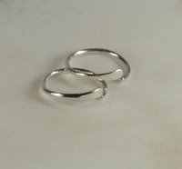 Sleeper Earrings, Tiny Hoops,Sterling Silver Hoop Earrings 20 gauge wire