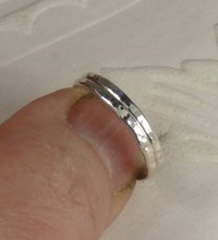 Toe Ring, Sterling Silver double wire, Hammered Ring, Body Jewelry
