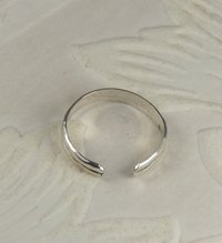 Toe Ring, Sterling Silver double wire, Hammered Ring, Body Jewelry