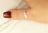 Thumb Ring, Bypass ring, Sterling Silver ring,  Adjustable  Ring, Midi ring