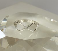 Infinity ring, Thumb Ring, Sterling Silver Midi Ring