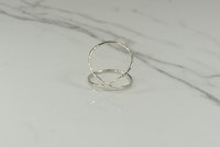 Midi Ring, X  Ring,Criss Cross,  Sterling Silver Ring, Index Finger Ring