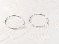 Sleeper Earrings, Small Hoops,Sterling silver Earrings, 20 gauge wire