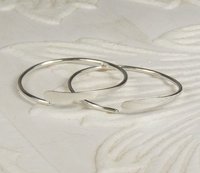 Sleeper Earrings, Small Hoops,Sterling silver Earrings, 20 gauge wire