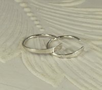 Sleeper Earrings, Small Hoops,Sterling silver Earrings, 20 gauge wire