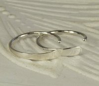 Sleeper Earrings, Small Hoops,Sterling silver Earrings, 20 gauge wire