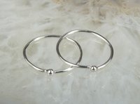 Sleeper earrings,  Sterling Silver Earrings,  Boho Earrings, 20 gauge wire