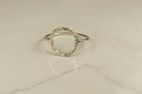Circle ring, Hammered Ring,Open Circle Sterling Silver Ring, Handmade Ring