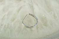 D Septum Ring, Sterling SilverNose Ring, 16 or 20 gauge Septum ring