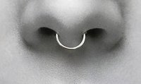Faux Septum Ring, Sterling Silver or gold filled nose ring-Fake Nose Ring