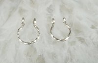Faux Septum Ring, Sterling Silver or gold filled nose ring-Fake Nose Ring