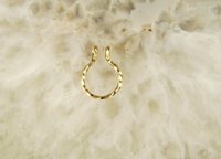 Faux Septum Ring, Sterling Silver or gold filled nose ring-Fake Nose Ring