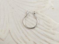 Septum Ring, Sterling Silver Nose Ring-Faux Nose Ring-Sterling silver 16 gauge wire