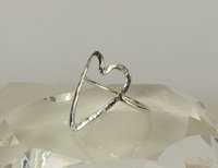 Heart Ring,Sterling Silver, Open Heart ring, Large Heart