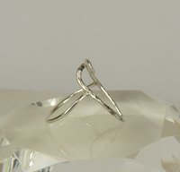 Heart Ring,Sterling Silver, Open Heart ring, Large Heart