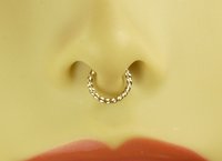 Gold Septum Ring, Sparkle or Twist Wire, 20 gauge Gold Filled-lightweight,  Nose Ring