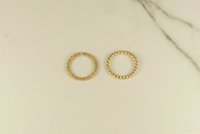 Gold Septum Ring, Sparkle or Twist Wire, 20 gauge Gold Filled-lightweight,  Nose Ring