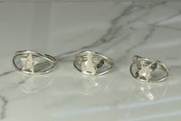 Midi Ring orToe Ring, adjustable Ring,  Sterling Silver Midi Ring, Crescent Moon, Heart, Butterfly,Star