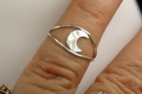 Midi Ring orToe Ring, adjustable Ring,  Sterling Silver Midi Ring, Crescent Moon, Heart, Butterfly,Star