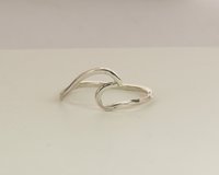 Wave Ring, Midi ring,Sterling Silver