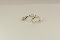 Wave Ring, Midi ring,Sterling Silver