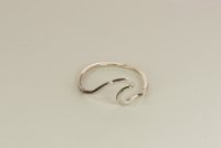 Wave Ring, Midi ring,Sterling Silver