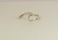 Wave Ring, Midi ring,Sterling Silver