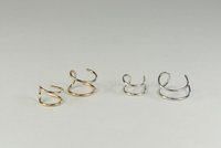 Double Wire  Ear Cuff, 20 Gauge, Gold Filled or sterling silver Earring,  Boho earring, double cuff earring,