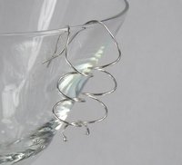 Spiral Earrings, Spiral Hoop earrings, 20 gauge sterling silver wire