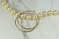 Gold Hoop Earrings, Hammered hoops,  14kt goldfilled earrings, 2 inch,2.5 inch
