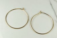 Gold Hoop Earrings, Hammered hoops,  14kt goldfilled earrings, 2 inch,2.5 inch