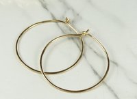 Gold Hoop Earrings, Hammered hoops,  14kt goldfilled earrings, 2 inch,2.5 inch