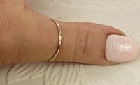 Gold Thumb ring, Stacking ring, Women's Ring, G F  Skinny Ring