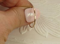 Gold Thumb ring, Stacking ring, Women's Ring, G F  Skinny Ring