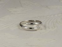 Toe Ring, Solid Silver smooth ring, adjustable Ring, Crossover Toe Ring