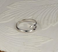 Toe Ring, Solid Silver smooth ring, adjustable Ring, Crossover Toe Ring
