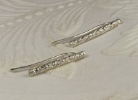 Bar Earring, Climber Earring, Sterling Silver Earring,  Boho earring