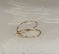 Criss Cross ring, Midi Ring, Gold Ring, X ring