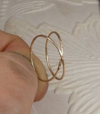 Criss Cross ring, Midi Ring, Gold Ring, X ring