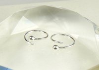 Sleeper earrings,Tiny Hoops,  Sterling Silver hoops,   Single piercing Hoop Earrings-20 gauge wire,Sterling Silver earrings