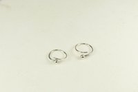 Sleeper earrings,Tiny Hoops,  Sterling Silver hoops,   Single piercing Hoop Earrings-20 gauge wire,Sterling Silver earrings