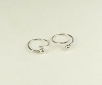 Sleeper earrings,Tiny Hoops,  Sterling Silver hoops,   Single piercing Hoop Earrings-20 gauge wire,Sterling Silver earrings