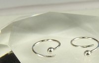 Sleeper earrings,Tiny Hoops,  Sterling Silver hoops,   Single piercing Hoop Earrings-20 gauge wire,Sterling Silver earrings